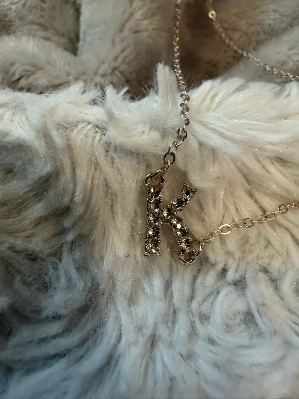 Claire's Silver K Initial Necklace